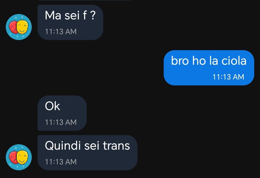 mi sa che il bro è un po' confuso 