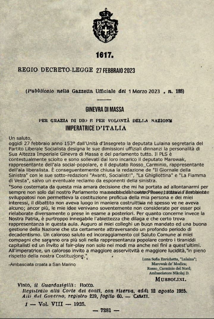 Lulaina vuole fare un annuncio tramite lettera