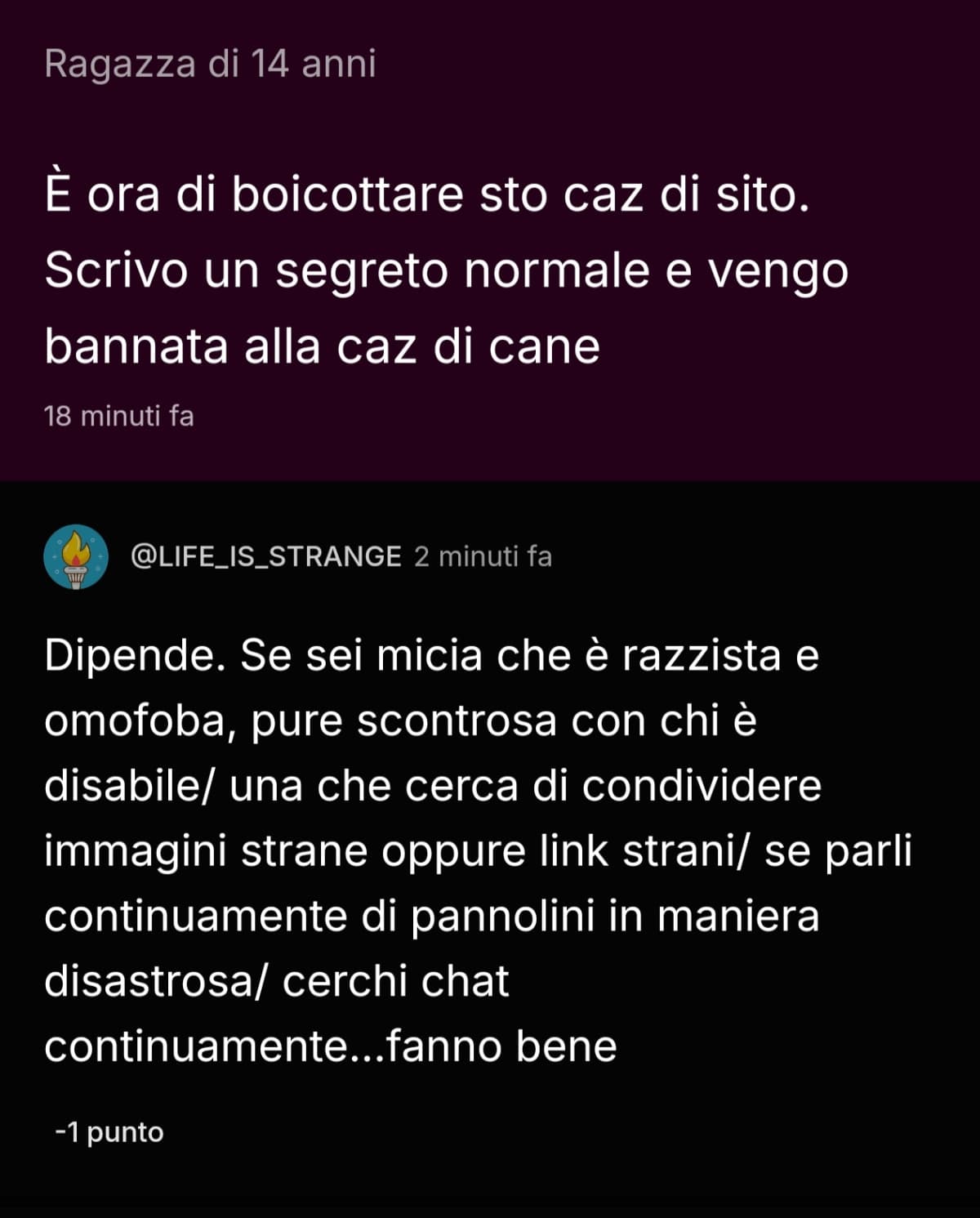 Credo di aveci preso per uno di quei motivi. Perché proprio per il primo motivo? Tanto ormai è riconoscibile con qualsiasi età 