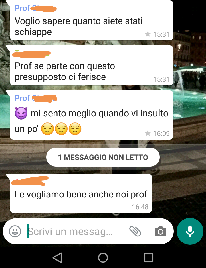 Ahhh l'amore di una prof per i suoi alunni