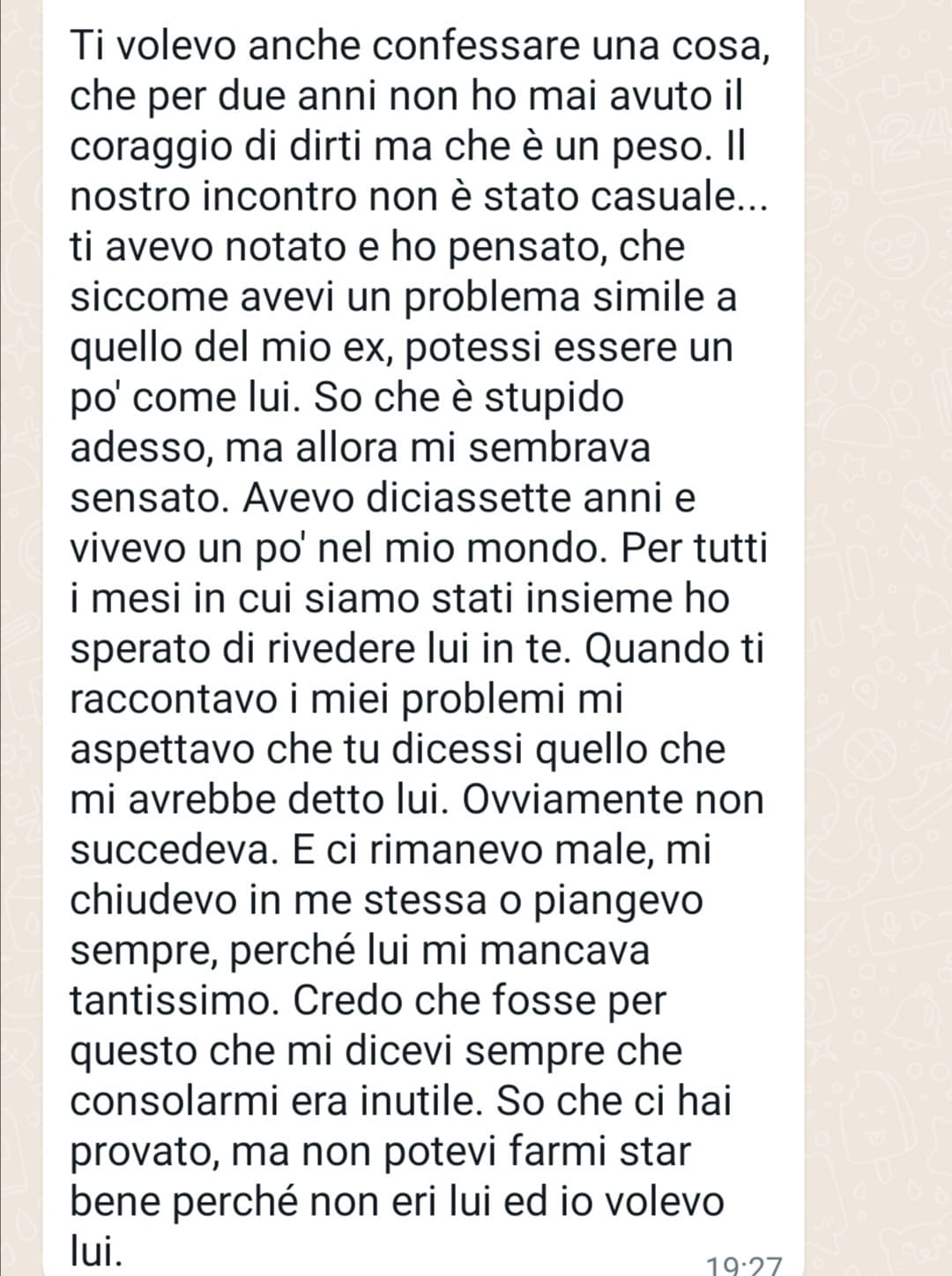 Messaggio della mia ex