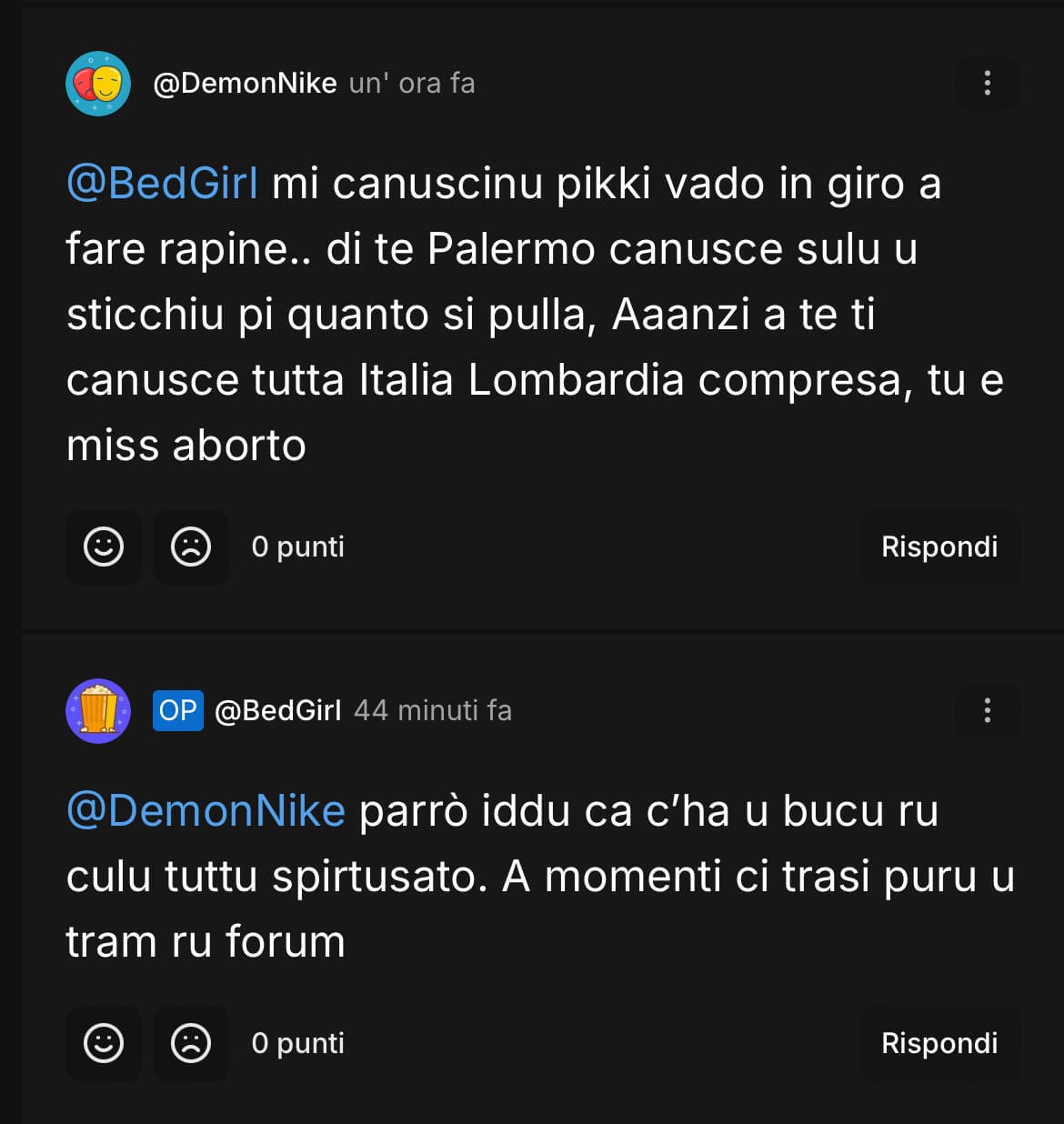 Litigare in siciliano su insegreto è un altro tipo di emozione