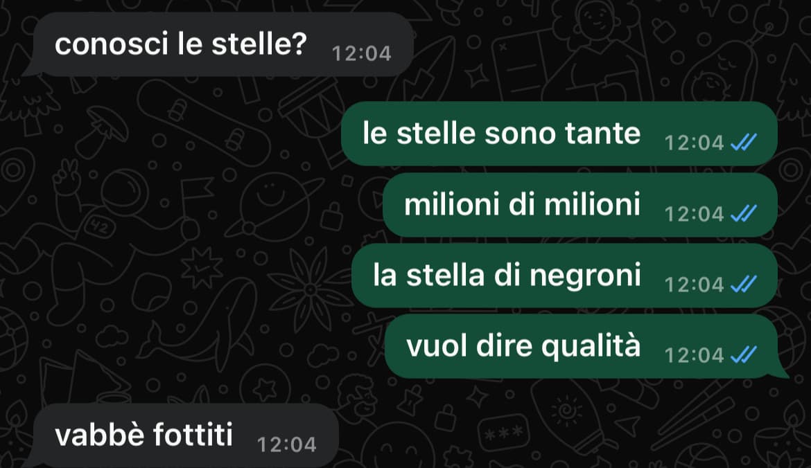 🎶 le stelle sono tante 🎶