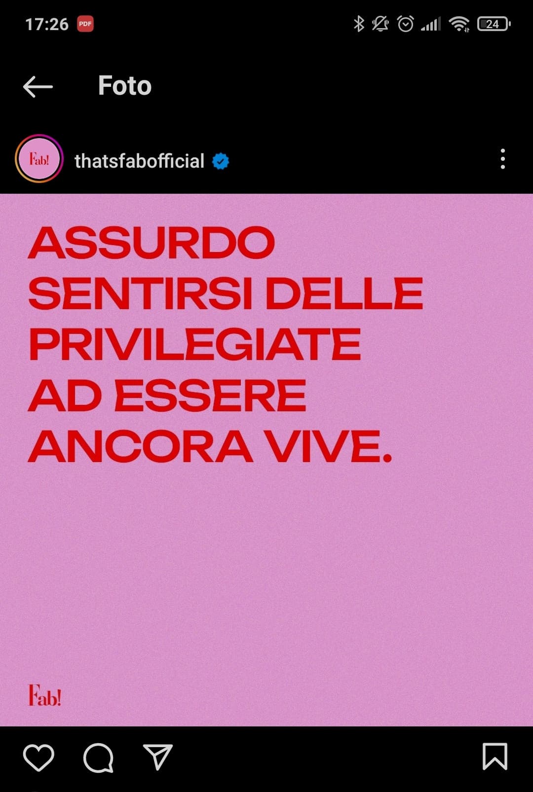 Ora spiegatemi il senso di questa frase oltre a fare la classica parte del vittimismo? 