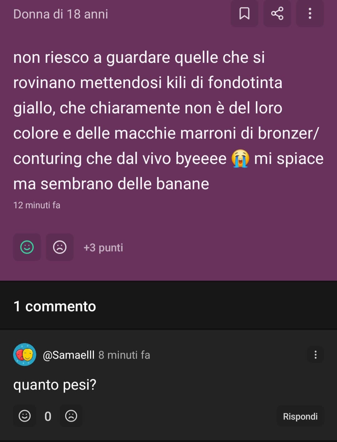 Sono così confusa da colpirmi da sola