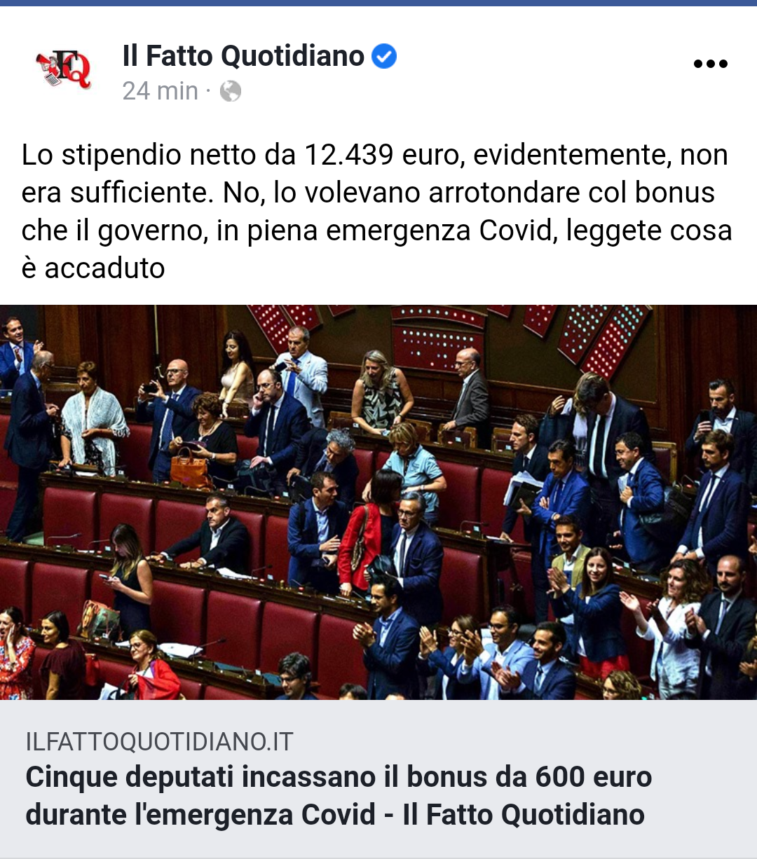 Giusto indignarsi ma se fai una norma dove rientrano nei requisiti tutti hanno diritto,invece di urlare al veggohna perché non ci si chiede se i criteri sono stati scritti col culo?