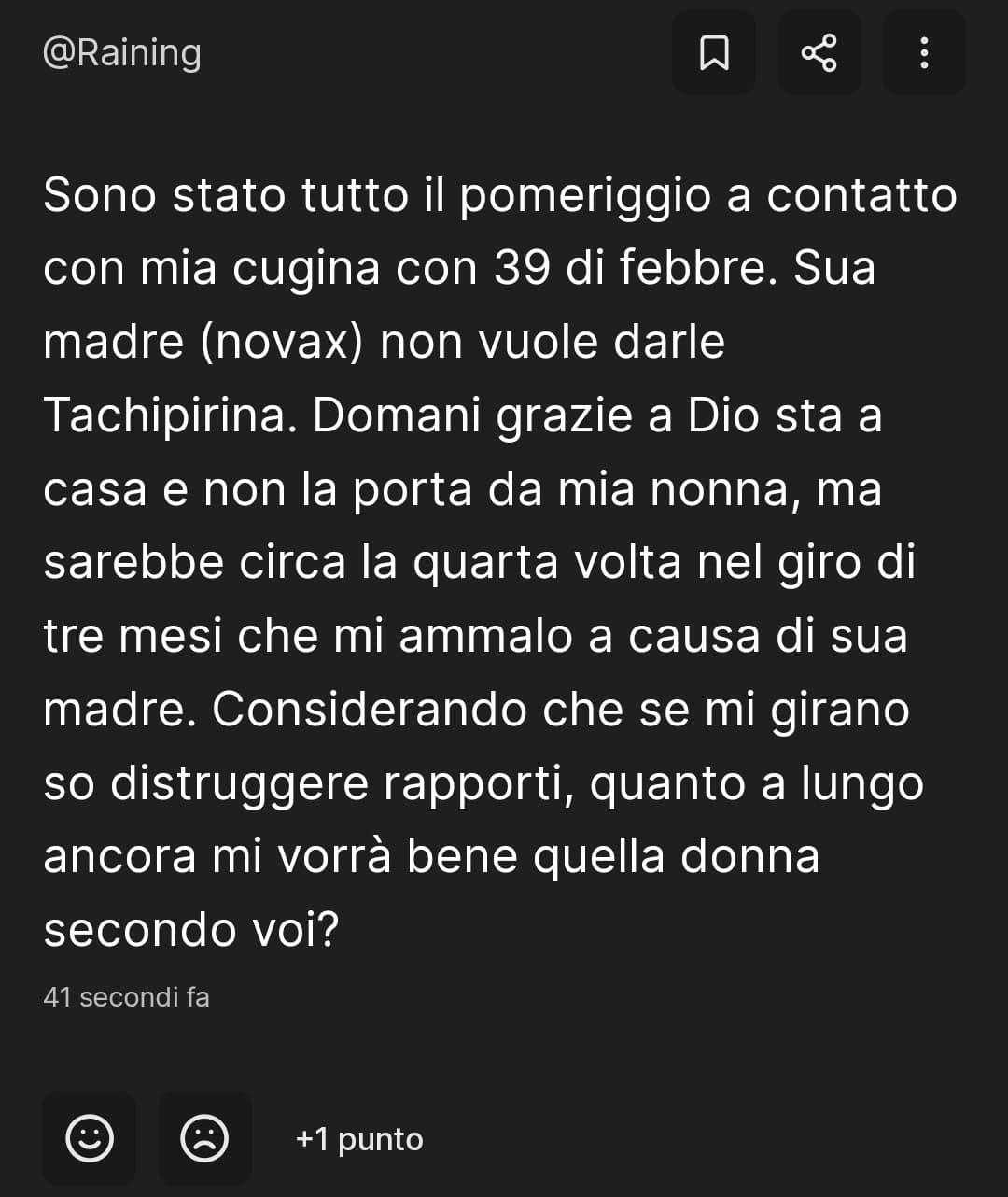 l'utilità di specificare novax? anche io sono novax, perché il vaccino a fatto quasi stecchire mia sorella 