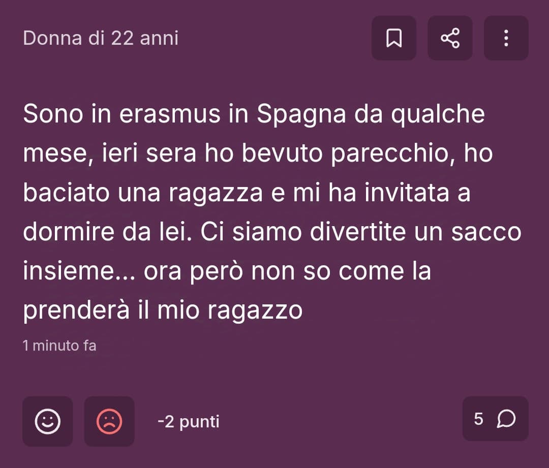 Donne posteranno cose come questa, per poi meravigliarsi quando i loro ragazzi non vogliono che loro facciano certe cose