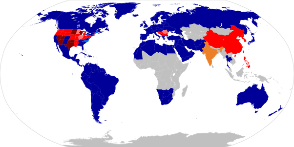 In blu i paese dove é legale il matrimonio tra cugini.