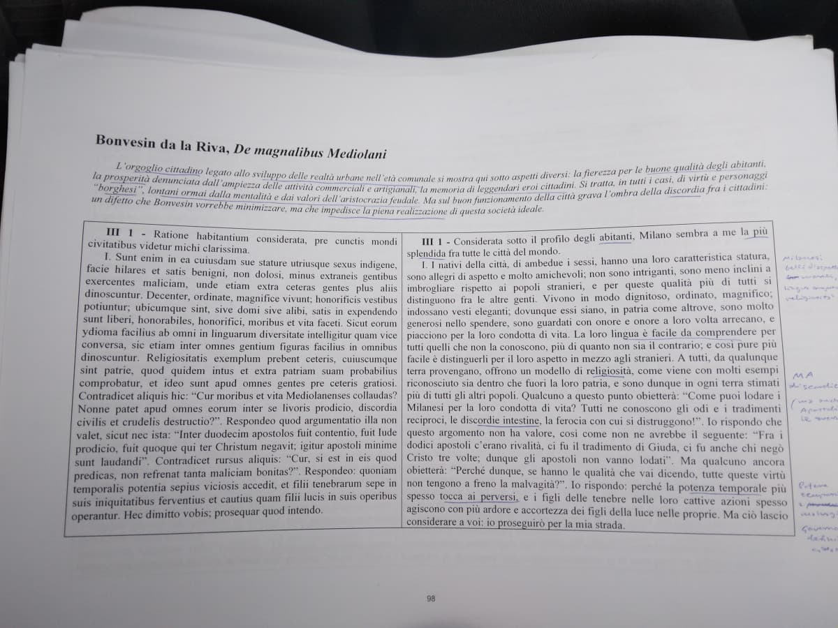 Che cosa triste quello a cui la mia amata città si è ridotta rispetto a quel che l'era nel passato