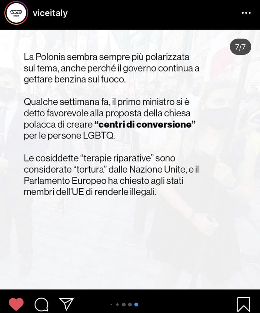 Questa è solo l’ultima slide di un post di Viceitaly ed io su questa vorrei soffermarmi e non importa se siete gay, lesbiche, trans e compagnia bella oppure se sei etero cisgender.