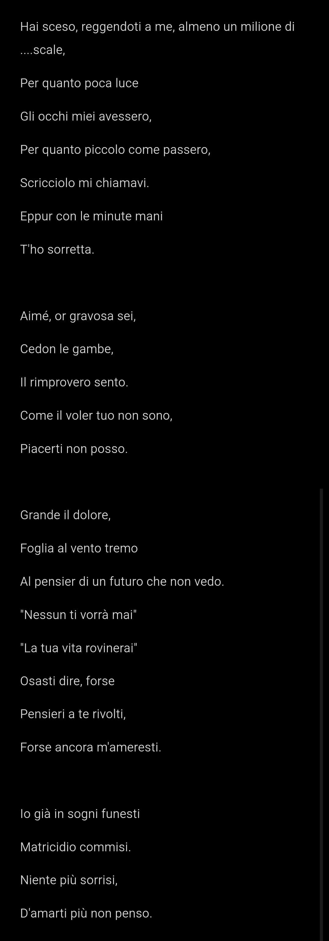 Poesia che ho scritto adesso