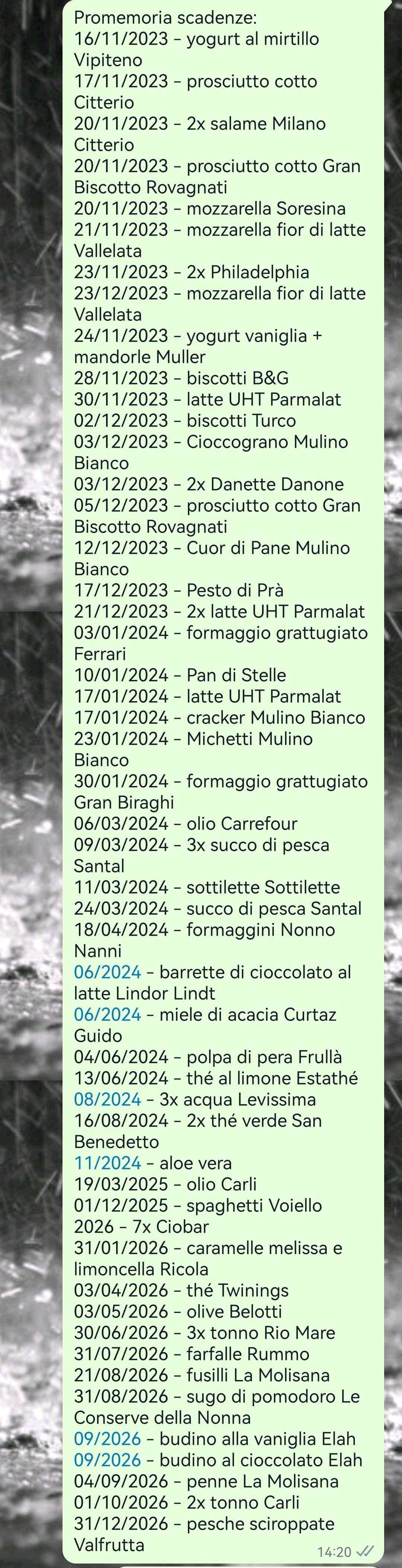 Fare la lista delle scadenze: fatto. #vitadauni 