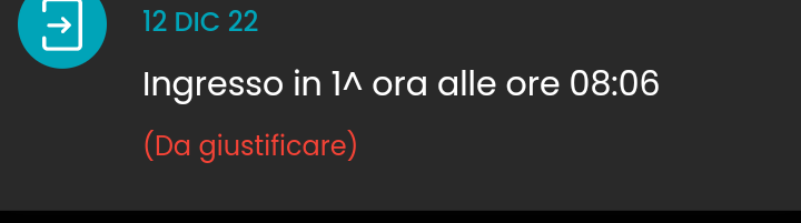 Ma io mi rifiuto di portare la giustificazione per un minuto di ritardo-