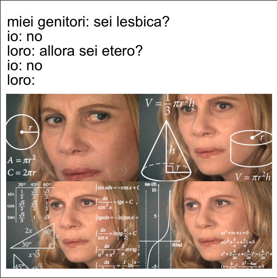 io mentre cerco di spiegare ai miei genitori che sono bisessuale!??‍♀️