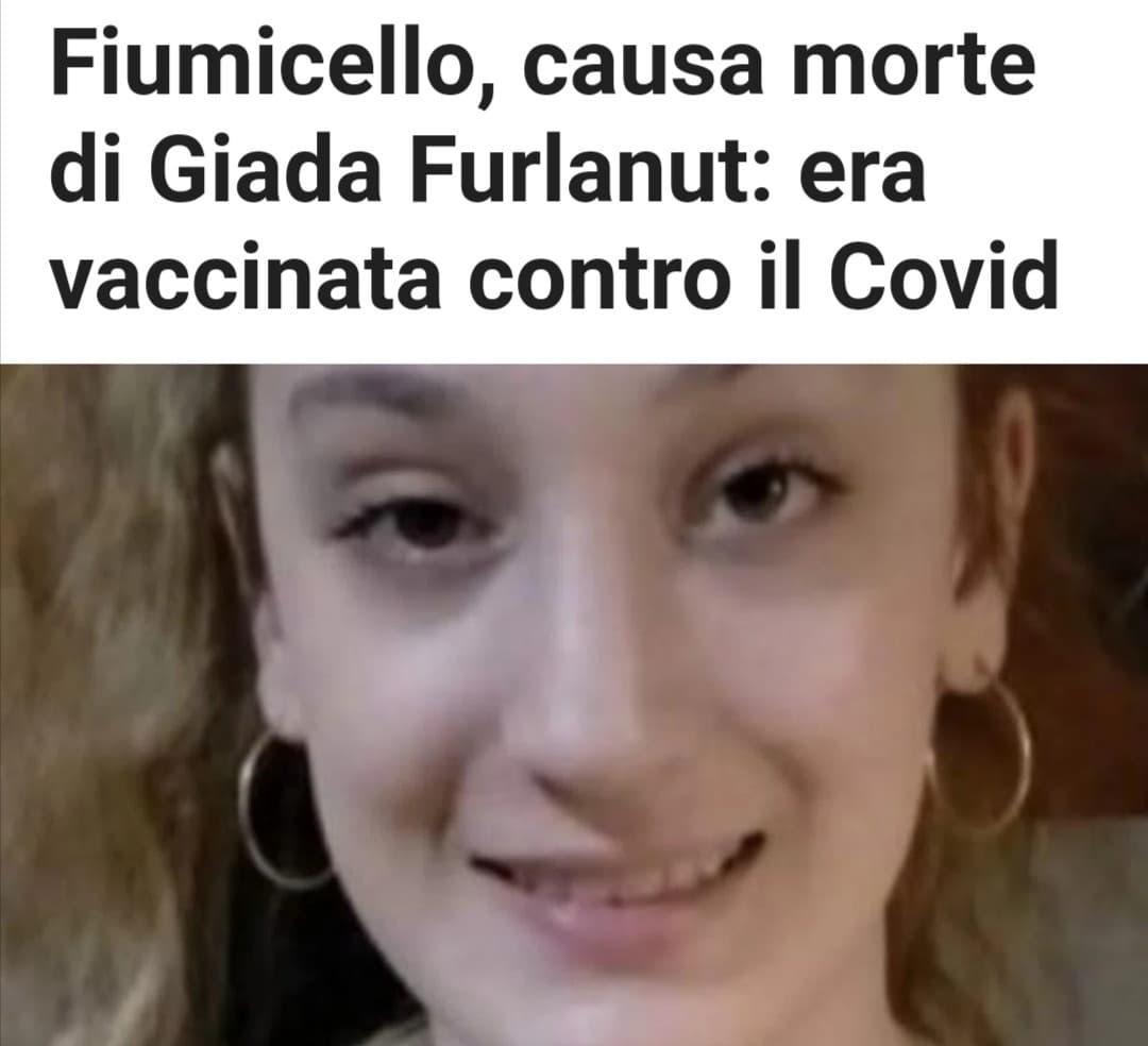 Ho appreso poco fa della morte di questa ragazza 14enne in Friuli, l'altro ieri. Descrizione