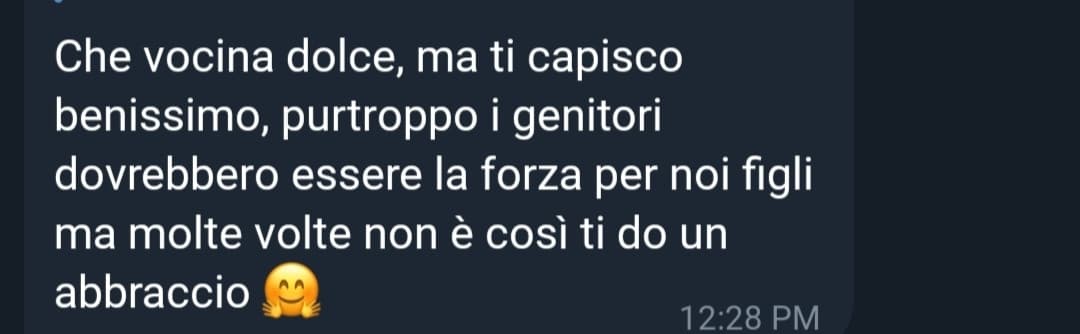 Quanto vorrei che al posto di persone che non vedo mai dal vivo, questi messaggi mi venissero detti dalle crush o dalle persone a voi voglio bene. Perché questi messaggi mi fanno proprio un bene dell'anima