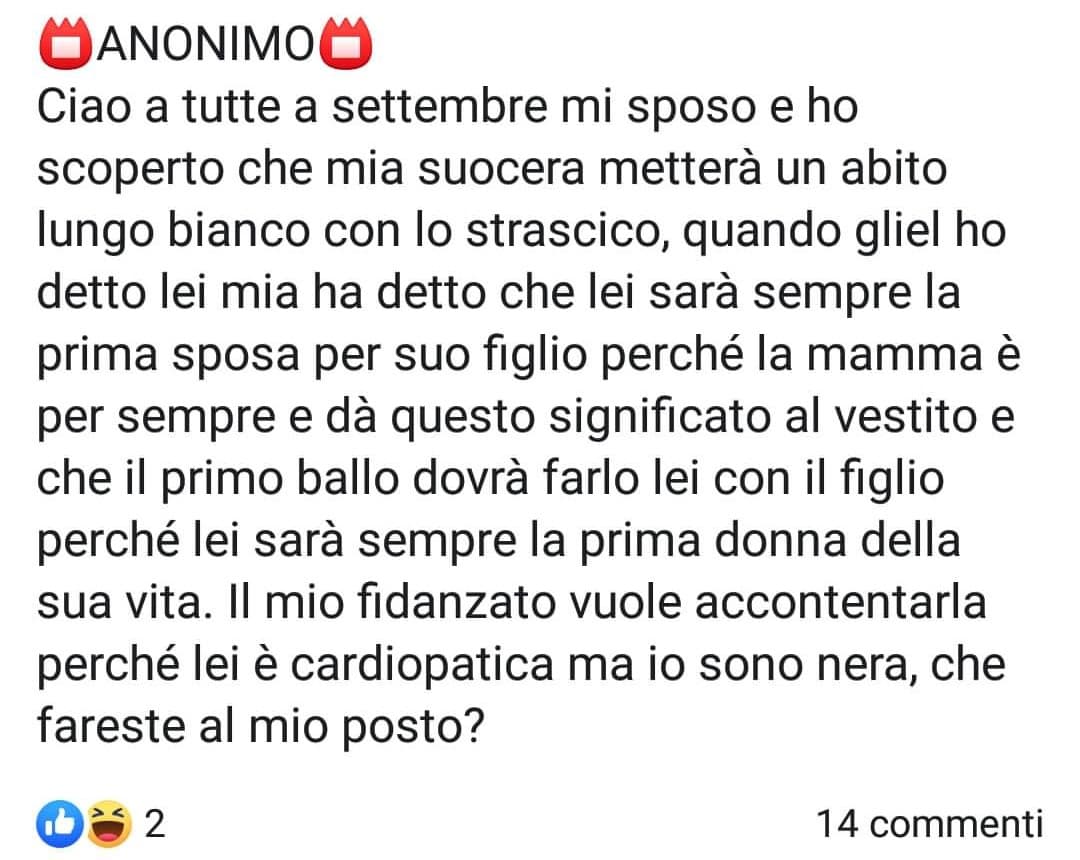 Io personalmente lo lascerei. Vai e sposati tua madre. 