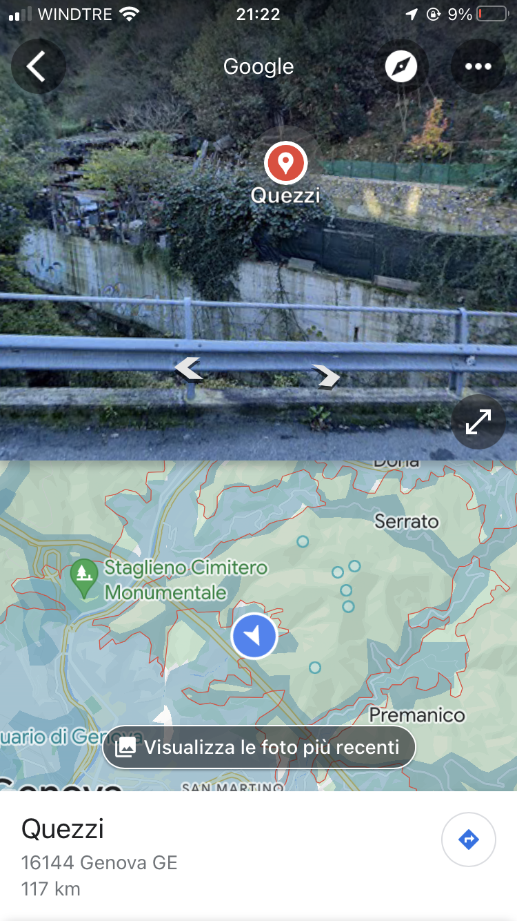 Periferie di Genova su Google street view 