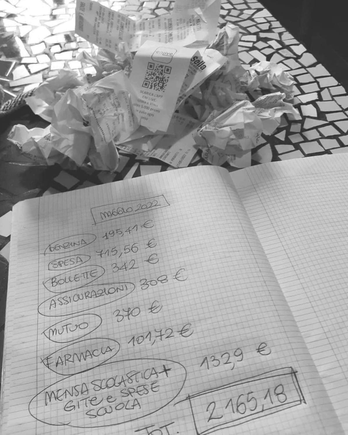 E' frustrante, a 41 anni mandare il messaggino alla famiglia anche questo mese , perché non ce la fai di nuovo. Ancora una volta ci hai provato, fai il calcolo dei prodotti, prezzi al kg, ti privi di quella cosa che ti piace tanto perché (descrizione)