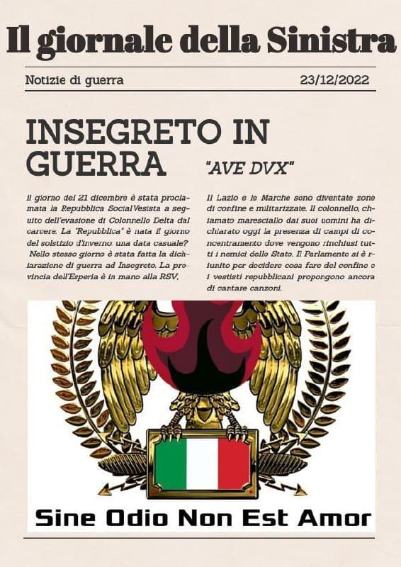 (Roleplay politica) Guerra tra Insegreto e Repubblica Vestista