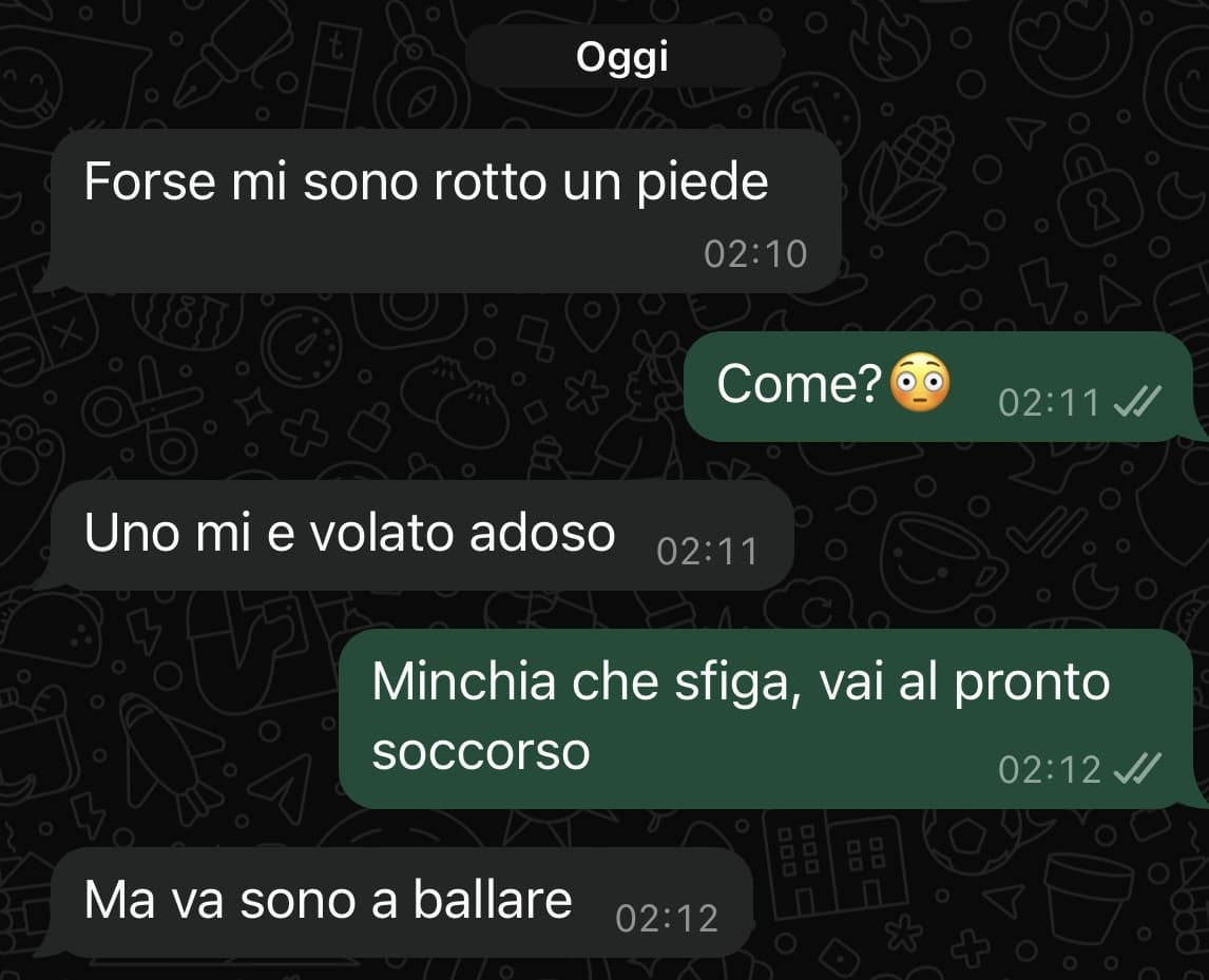 Non mio cugino che balla con il piede ipoteticamente rotto 