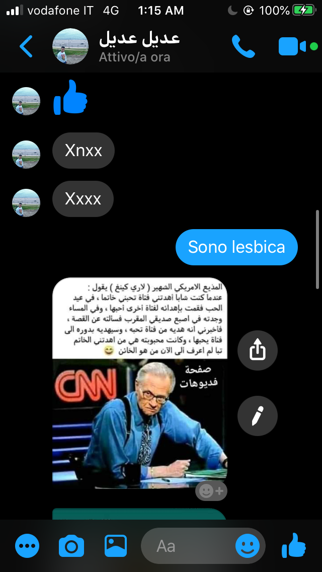 C’è questo ragazzo arabo che ci prova con me,ma non ho capito che sono lesbica,ho pure usato il traduttore per dirglielo,ma NIENTEEEE OHHH