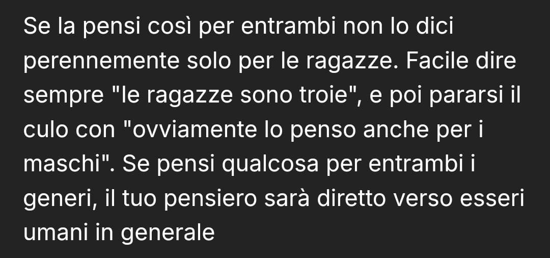 non l'utente che dimostra di non aver capito un cazzo del segreto di gnocchetti 