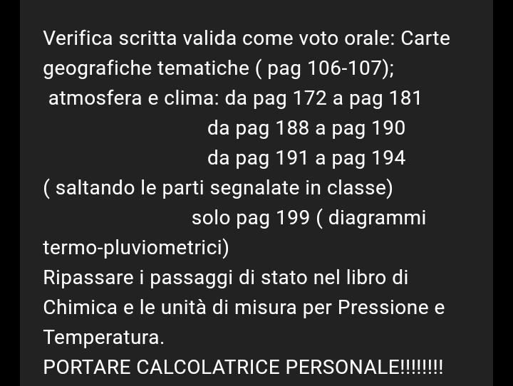 Devo ancora iniziare a studiare tutta sta roba per la verifica di domani