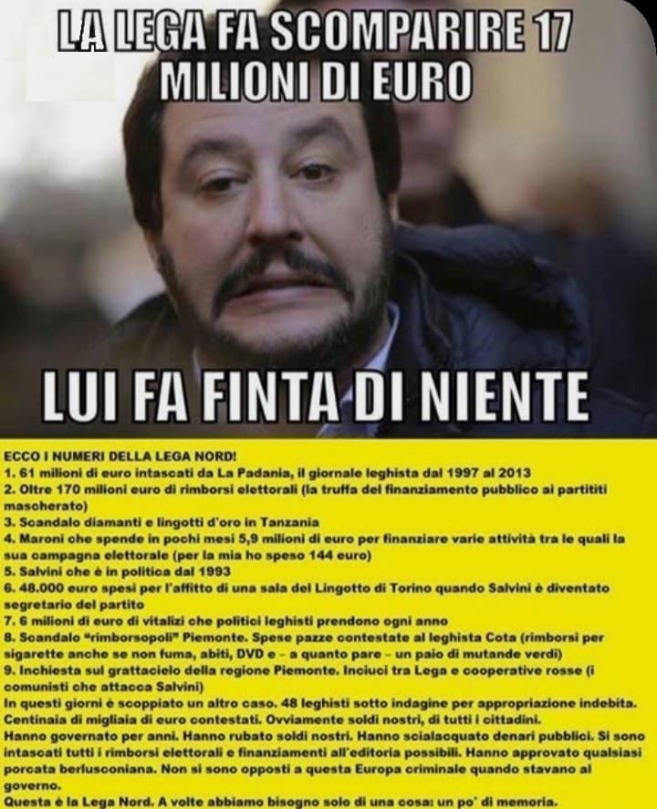 SUD LADRO! SALVINI ODIA L'INCOERENZA!