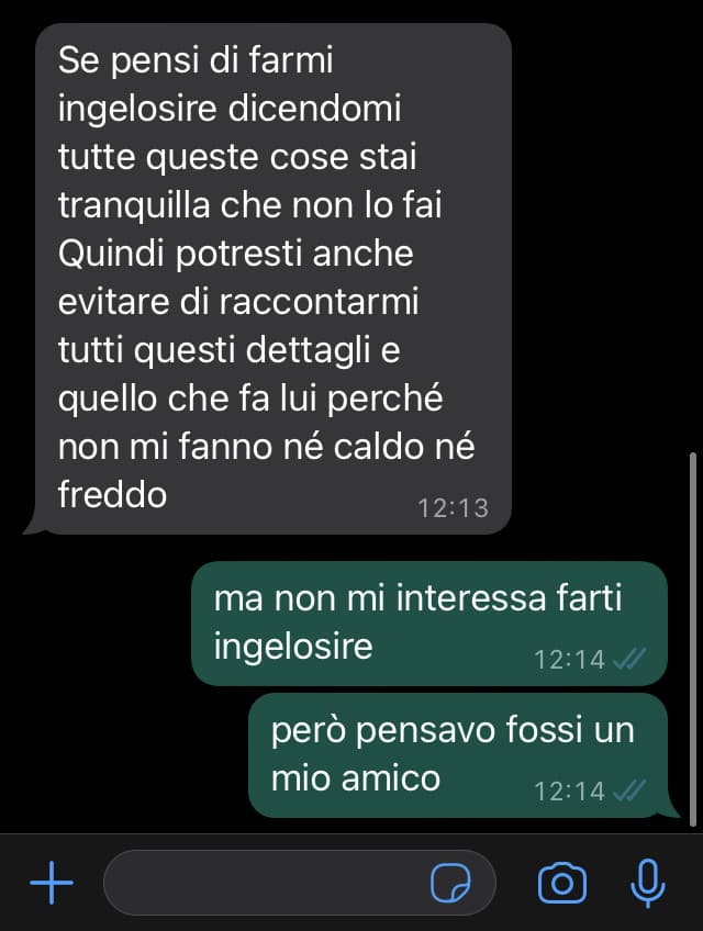 e invece sei geloso 