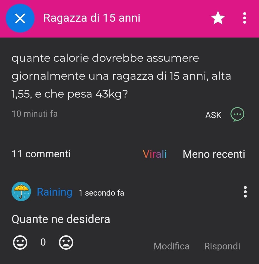 Onestamente è triste vedere segreti del genere. E goditi 'sto cibo e non farti pippe! Onestamente penso che si possa essere belli anche senza essere anoressici, don't change my mind