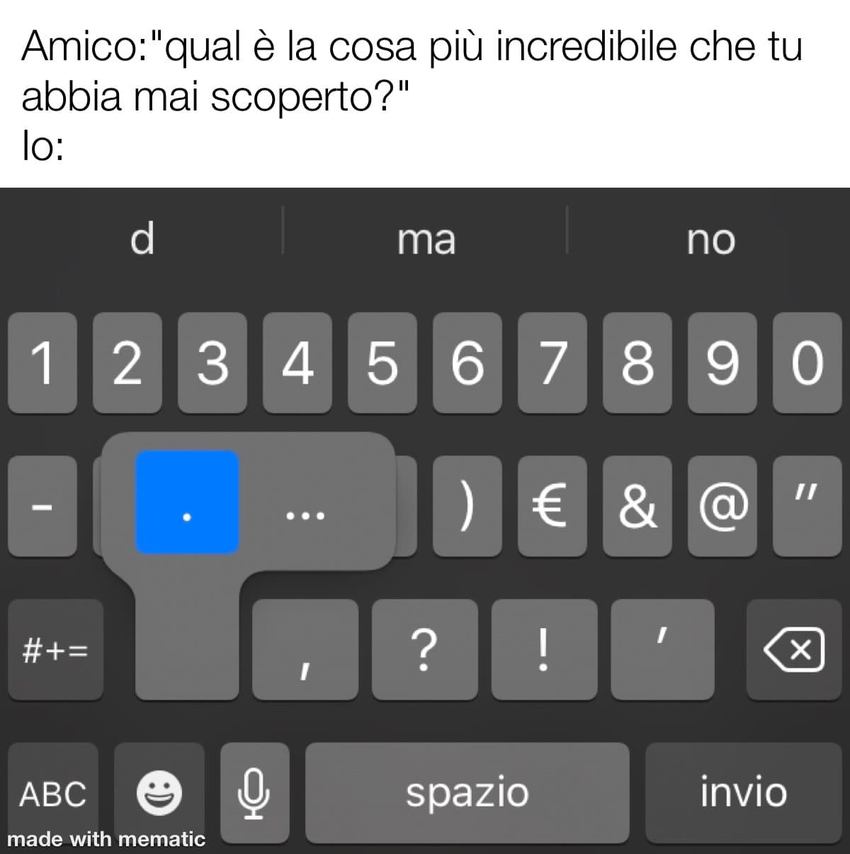 No ragazzi, l'ho scoperto oggi ci sono rimasto di merda