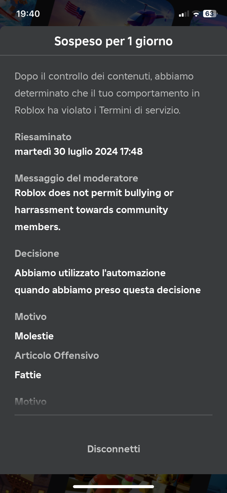 NOOO HO L’ACCOUNT DA 5 ANNI È LA PRIMA VOLTA CHE MI BANNANO