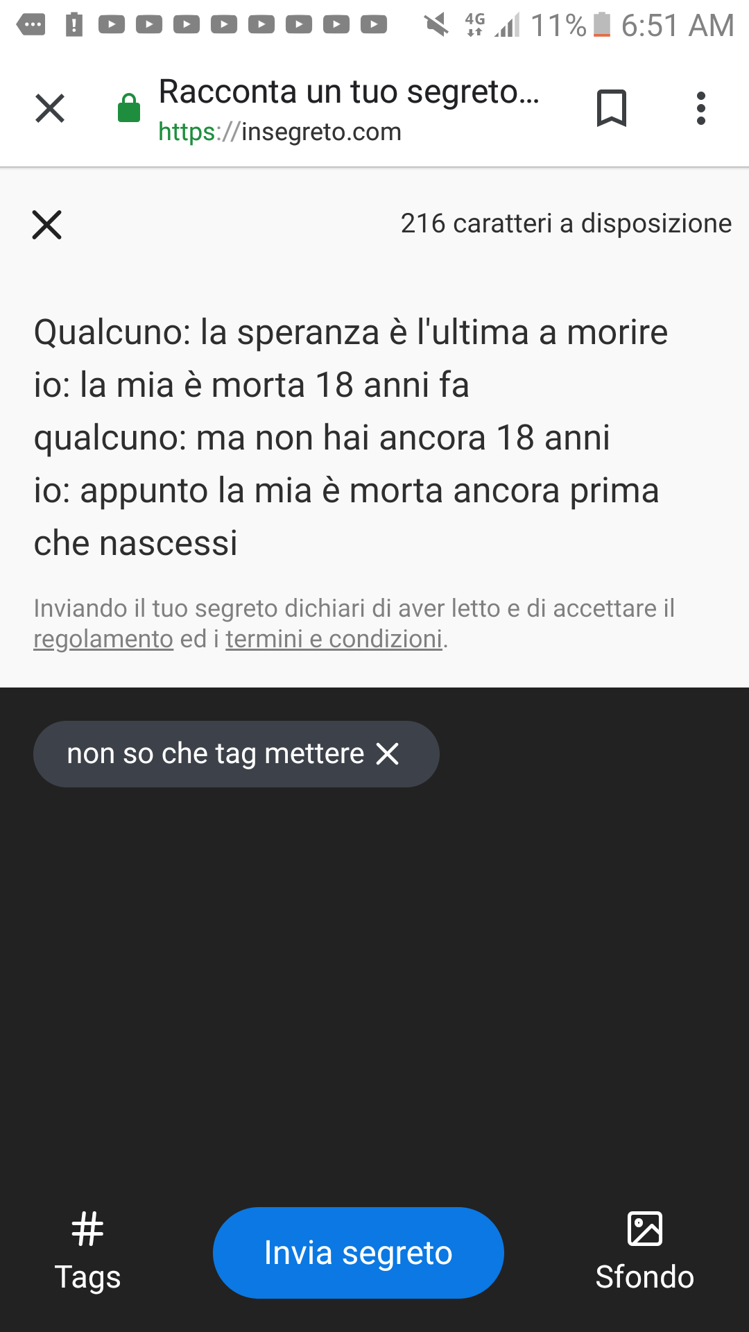 Lo pubblico gra li shouts perchè non me lo publica fra i segreti