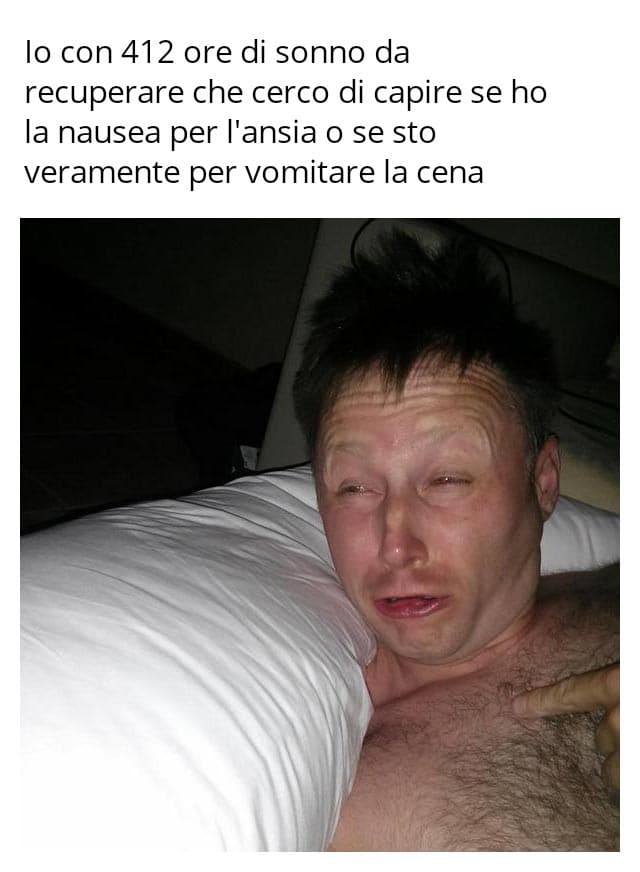 Una volta da piccolo ho vomitato sul tappeto della mia camera