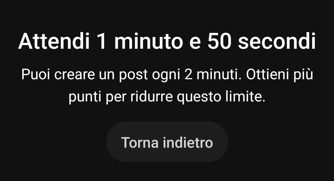 "Ottieni più punti per ridurre questo limite."