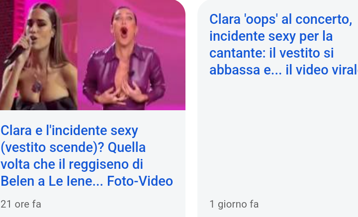 a una cantante cade il vestito mentre canta e il giornalismo italiano lo chiama "incidente sexy" 