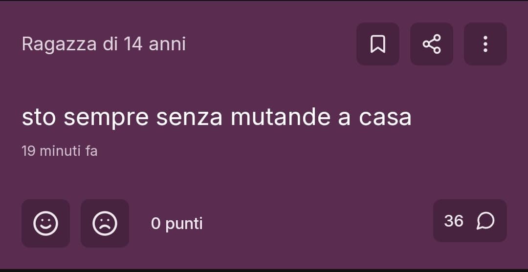 va bene non usare l'intimo, ma non usare nemmeno i neuroni mi sembra un po' too much