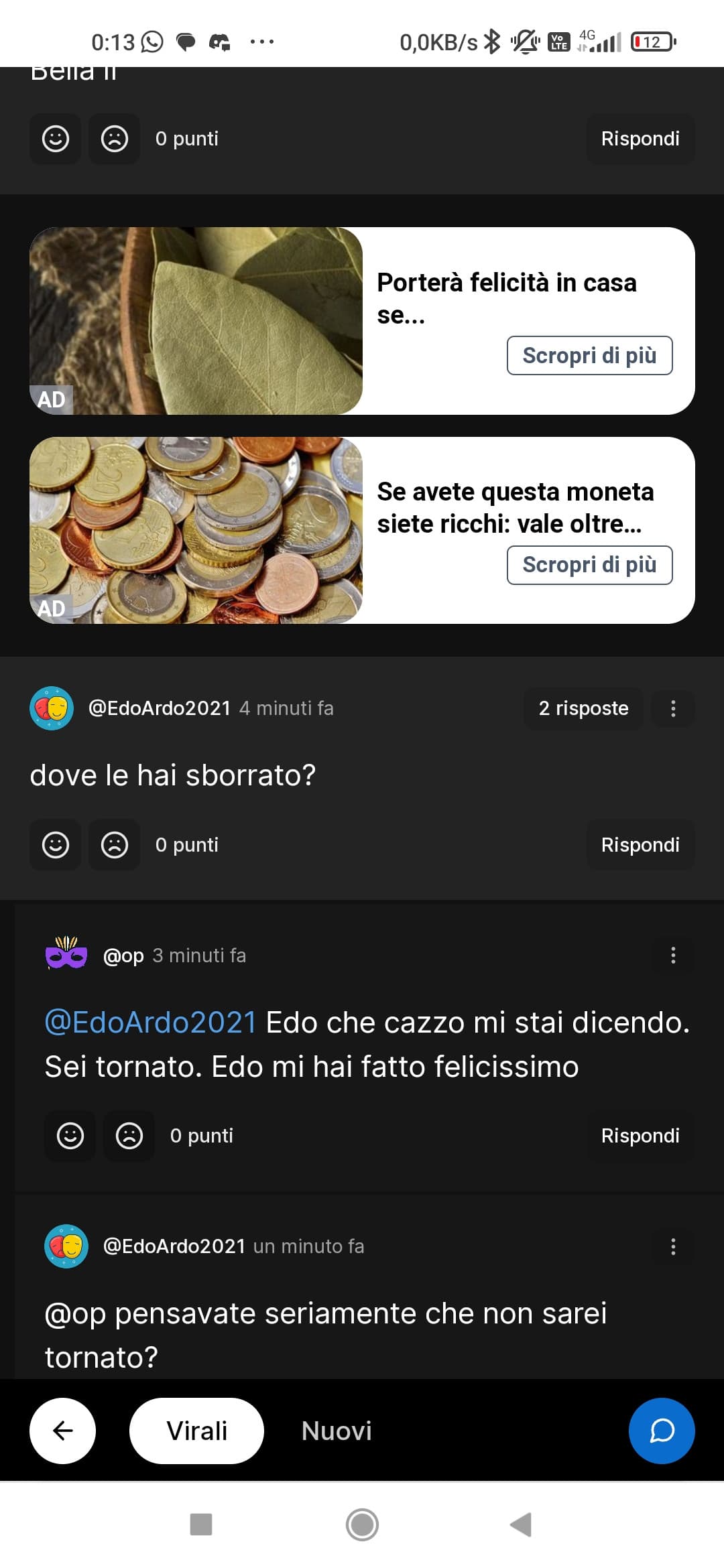 Per chi non lo avesse letto ieri lo rimetto: Edo is back