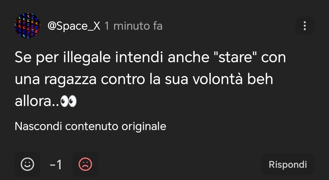 "perché hai paura degli uomini?" 