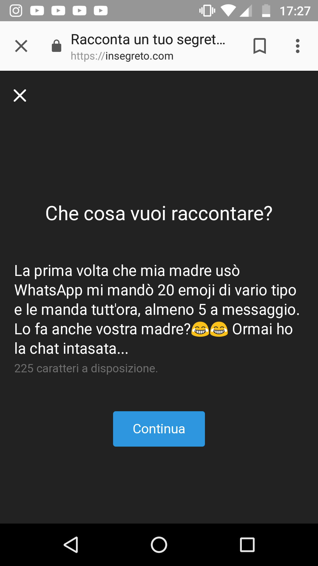 Insegreto continua ad eliminarlo questo segreto. Cosa c'è di poco moderato?!? Mi spiegate?