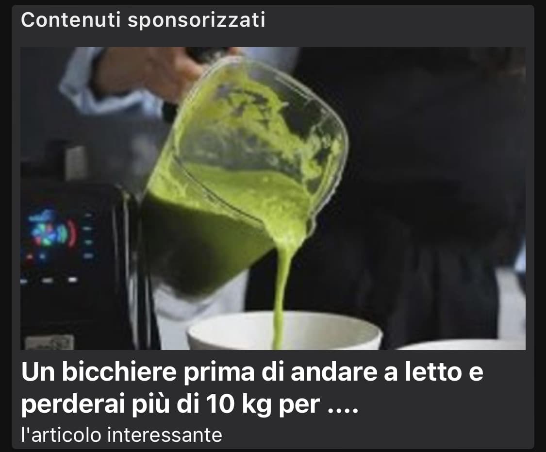 Ok, va bene le pubblicità e tutto, ma non voglio vedere ogni volta che entrò qui della sbobbetta verde