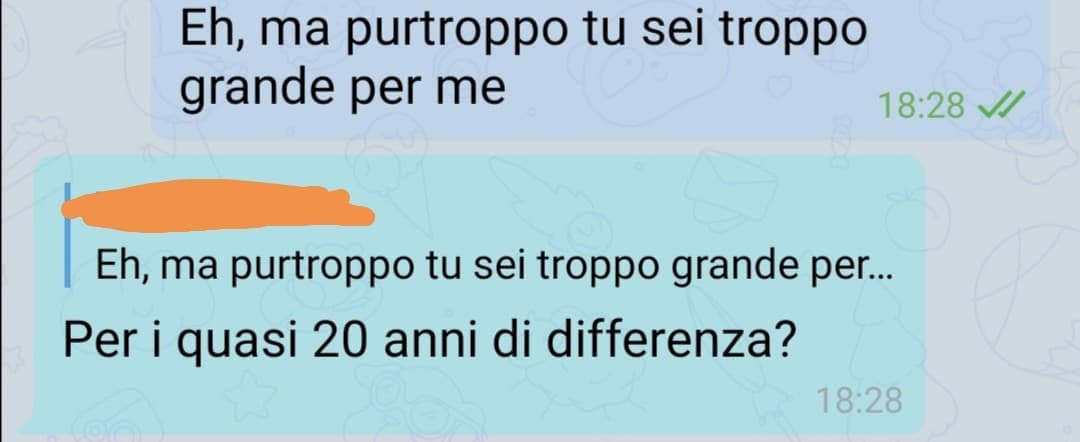 E sono stato anche gentile 