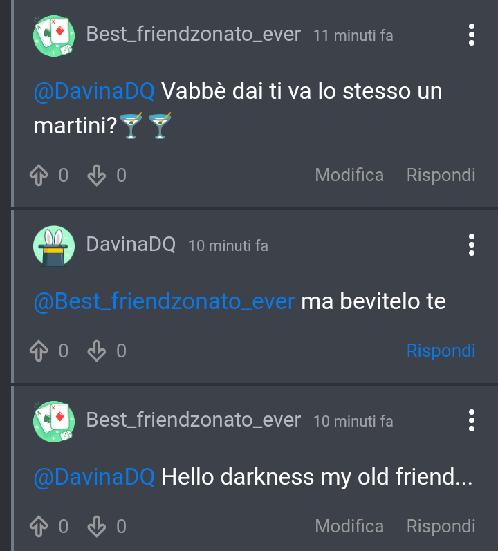 Io e lei abbiamo MOLTO tempo da perdere...