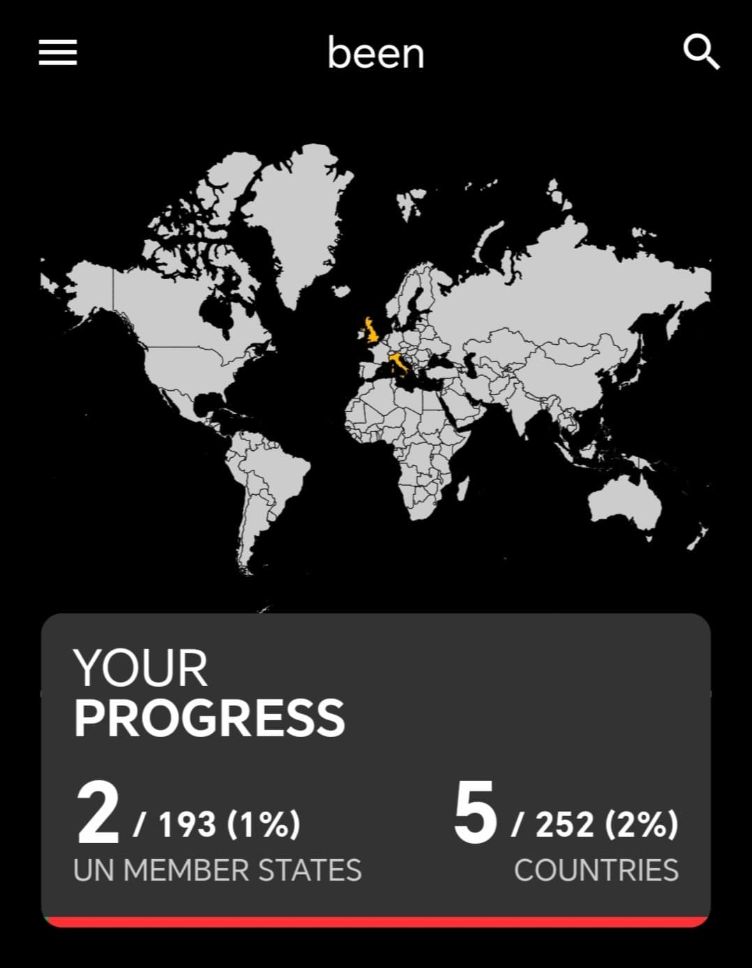 ho visitato l'1% del mondo