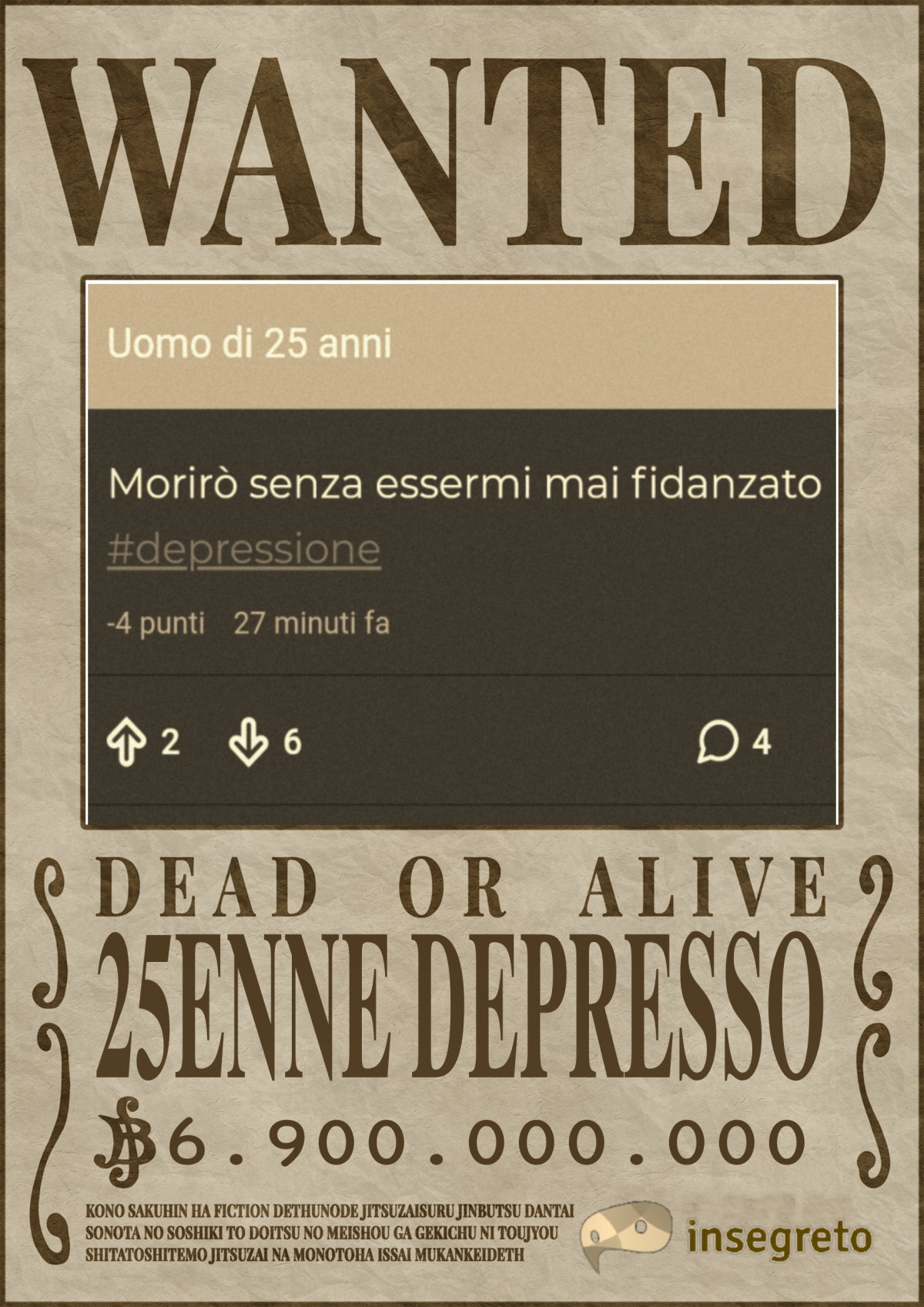 Raga ma se creiamo un fan club del 25enne depresso?