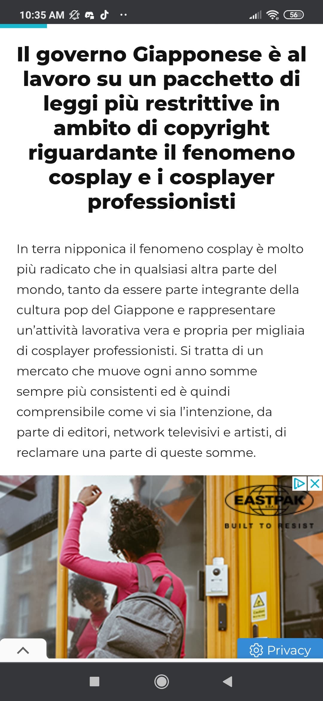 F per i cosplayer giapponesi