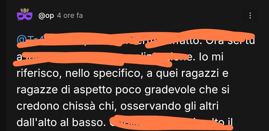 Vorrei capire quanto potete essere disadattati per mandare virale un 35enne, che si lamenta della gente 'brutta' che osa avere autostima