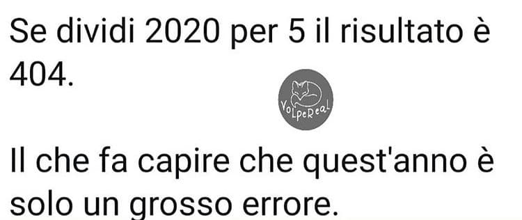 Ho già paura per il 2021